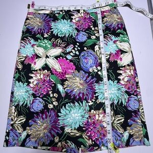J. Crew A-Line Skirt with Bold Floral Print